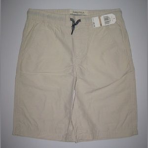 Nautica Boys' Solid Pull-on Short, Light Khaki, 12